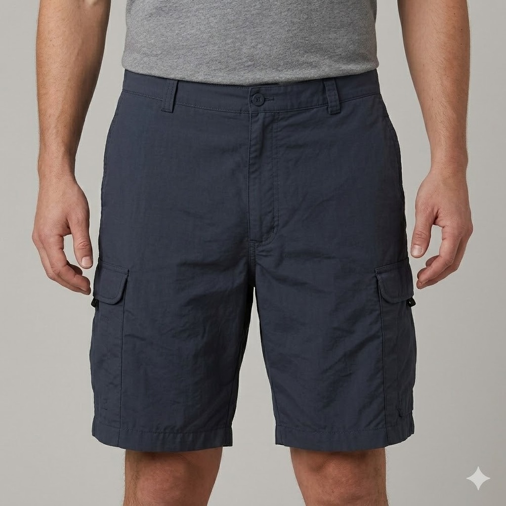 Royal Robbins Mens‎ Hiking Travel Cargo Shorts Nylon Blend Size 36 Navy